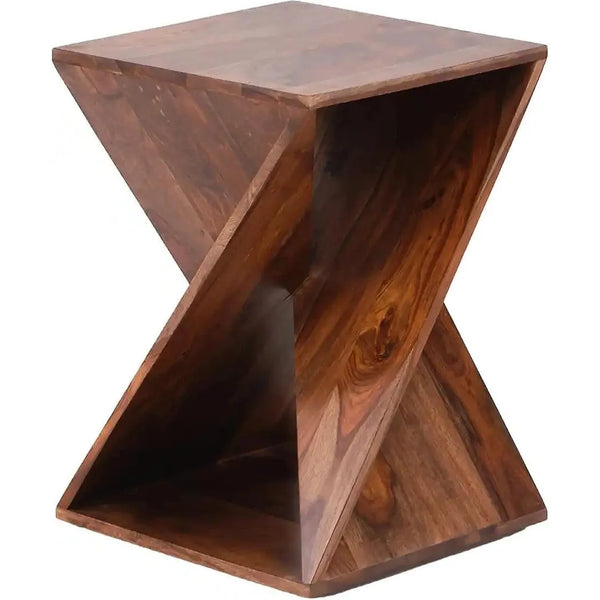 Bouman Wooden Elegance Square Accent Table-Side Tables-LOOMLAN-LOOMLAN