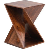 Bouman Wooden Elegance Square Accent Table-Side Tables-LOOMLAN-LOOMLAN