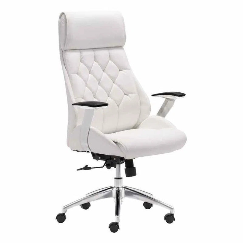 Boutique Office Chair White Office Chairs LOOMLAN By Zuo Modern
