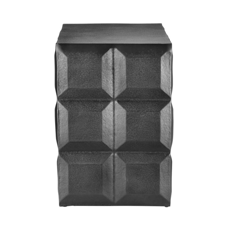 Bower Black Nickel Textured Side Table