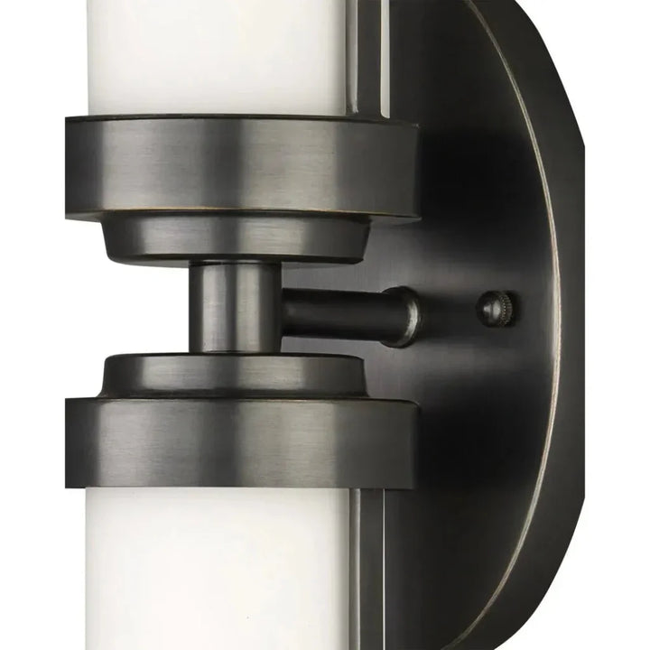 Bowland Metal & Glass Black Bath Wall Sconce - LOOMLAN - Currey & Co - Wall Sconces