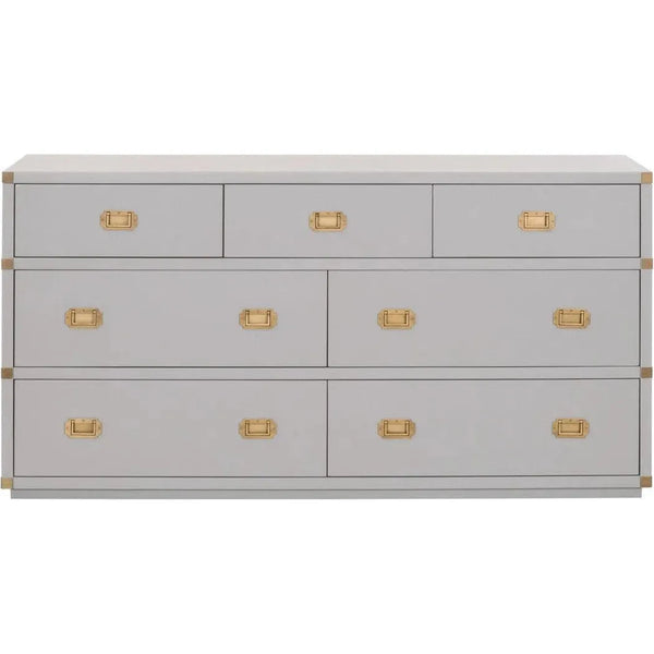 Bradley Wood Gray 7-Drawer Double Dresser