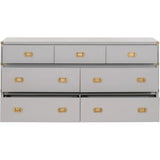 Bradley Wood Gray 7-Drawer Double Dresser