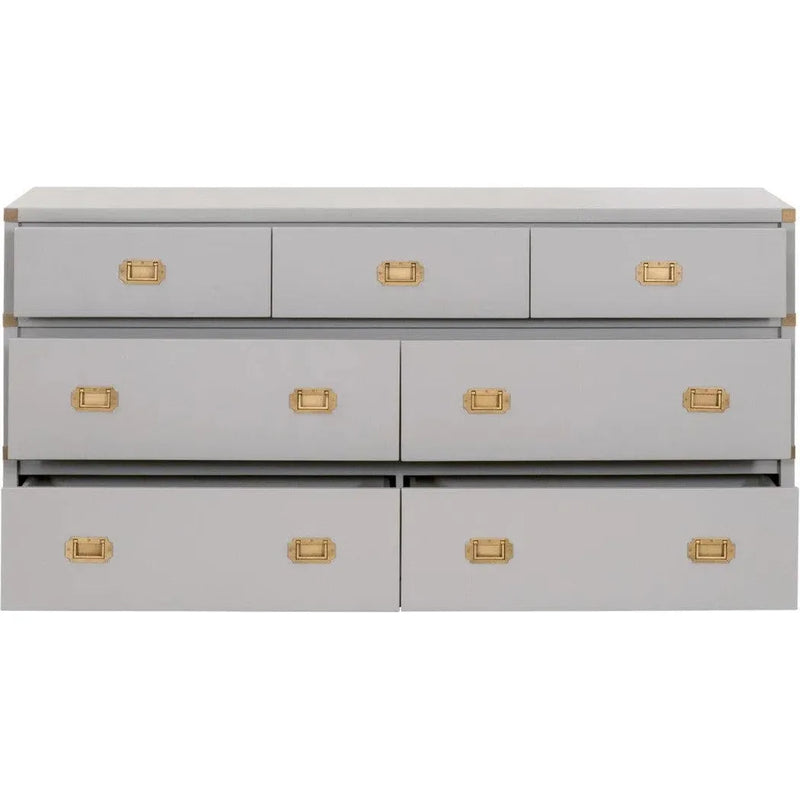 Bradley Wood Gray 7-Drawer Double Dresser