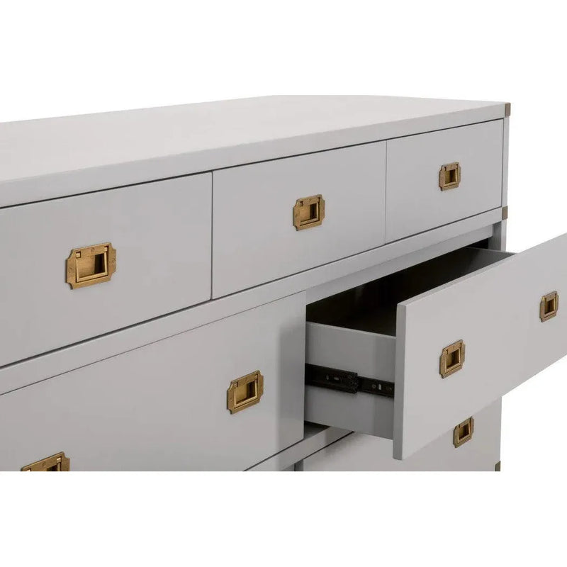 Bradley Wood Gray 7-Drawer Double Dresser