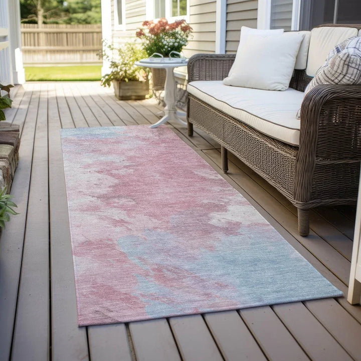 Braeas Pink Washable Indoor - Outdoor Rug - LOOMLAN - LOOMLAN Rugs - Outdoor Rugs
