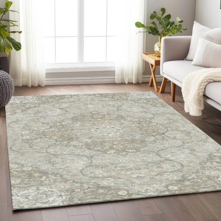 Braeor Brown Washable Indoor - Outdoor Rug - LOOMLAN - LOOMLAN Rugs - Outdoor Rugs