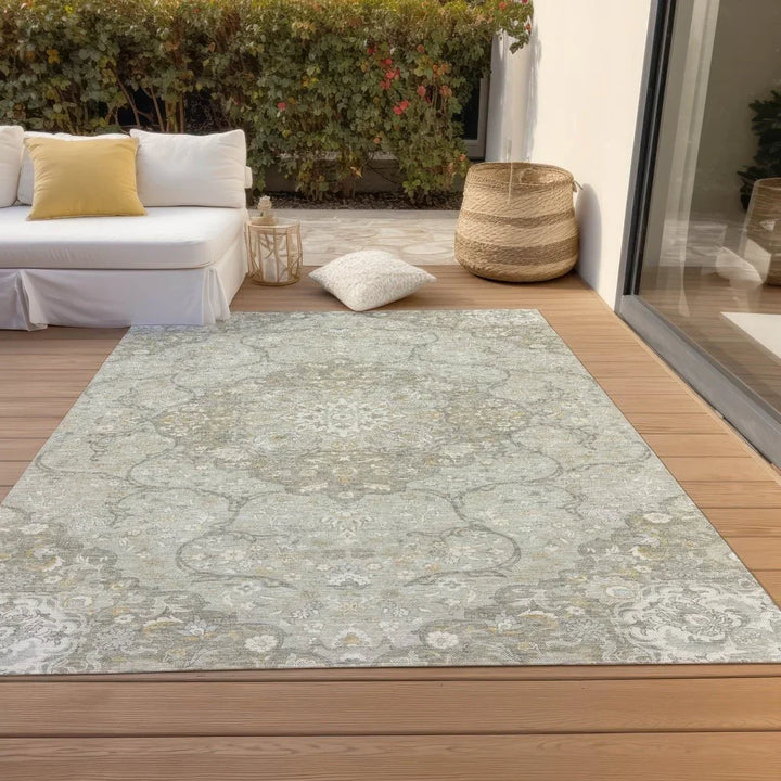 Braeor Brown Washable Indoor - Outdoor Rug - LOOMLAN - LOOMLAN Rugs - Outdoor Rugs