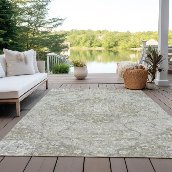 Braeor Brown Washable Indoor - Outdoor Rug - LOOMLAN - LOOMLAN Rugs - Outdoor Rugs