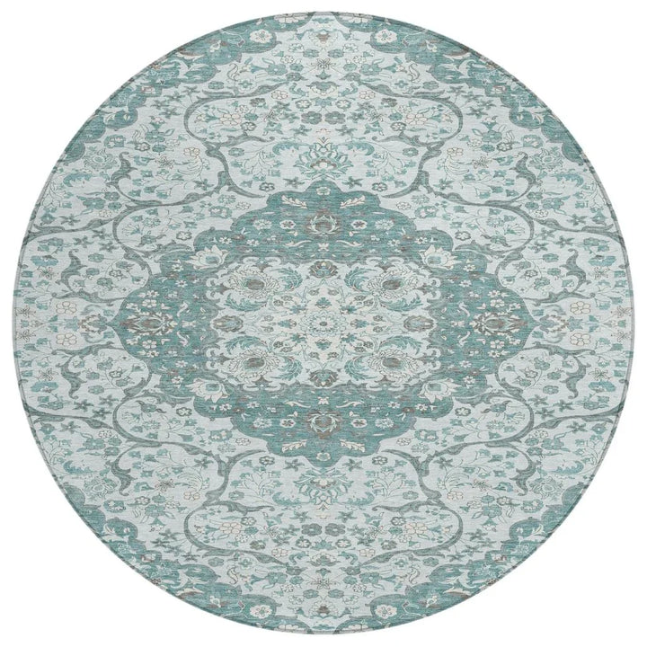 Braeor Teal Washable Indoor - Outdoor Rug - LOOMLAN - LOOMLAN Rugs - Outdoor Rugs