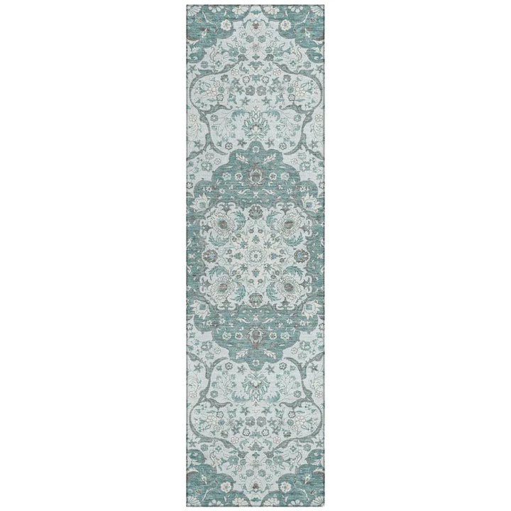 Braeor Teal Washable Indoor - Outdoor Rug - LOOMLAN - LOOMLAN Rugs - Outdoor Rugs