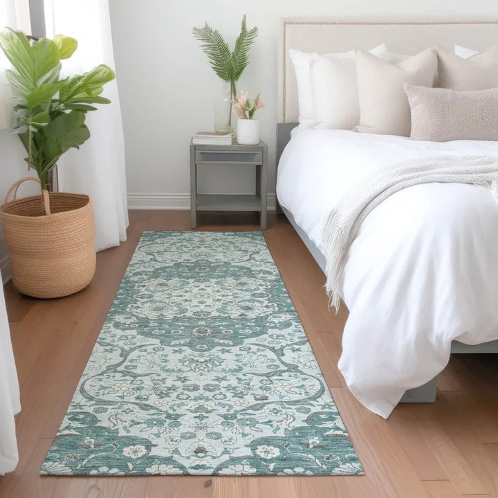 Braeor Teal Washable Indoor - Outdoor Rug - LOOMLAN - LOOMLAN Rugs - Outdoor Rugs