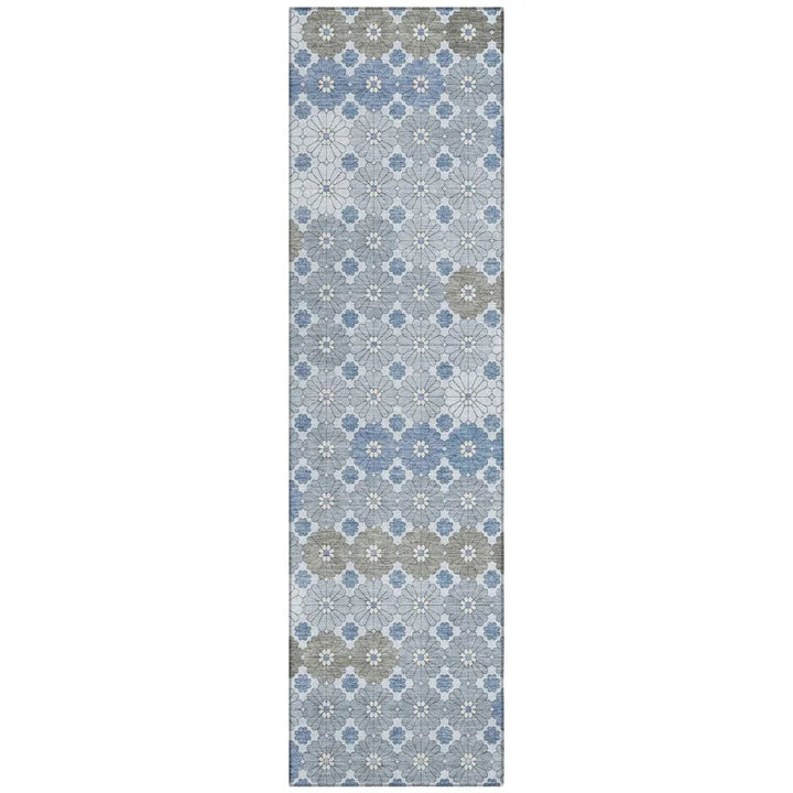 Braeyn Blue Washable Indoor - Outdoor Rug - LOOMLAN - LOOMLAN Rugs - Outdoor Rugs