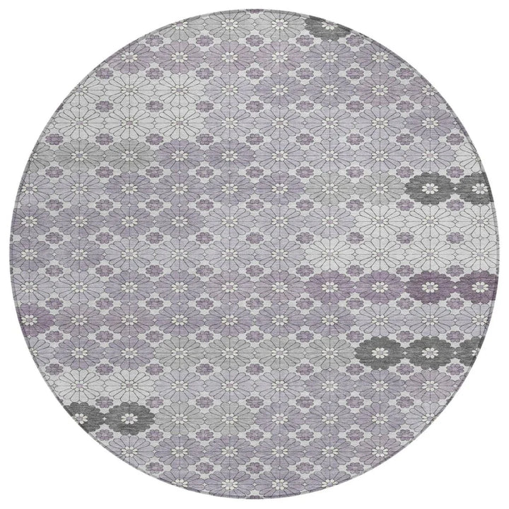 Braeyn Purple Washable Indoor - Outdoor Rug - LOOMLAN - LOOMLAN Rugs - Outdoor Rugs