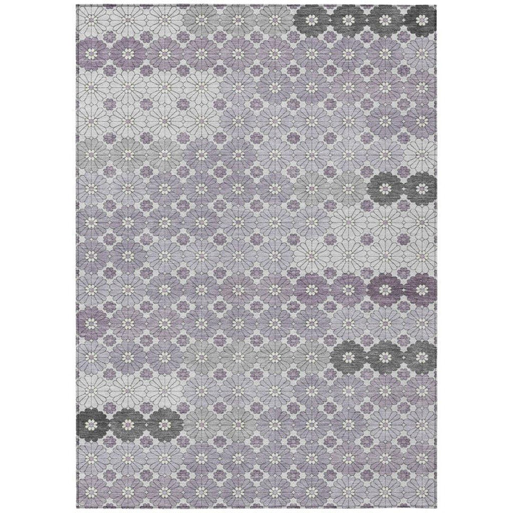 Braeyn Purple Washable Indoor - Outdoor Rug - LOOMLAN - LOOMLAN Rugs - Outdoor Rugs