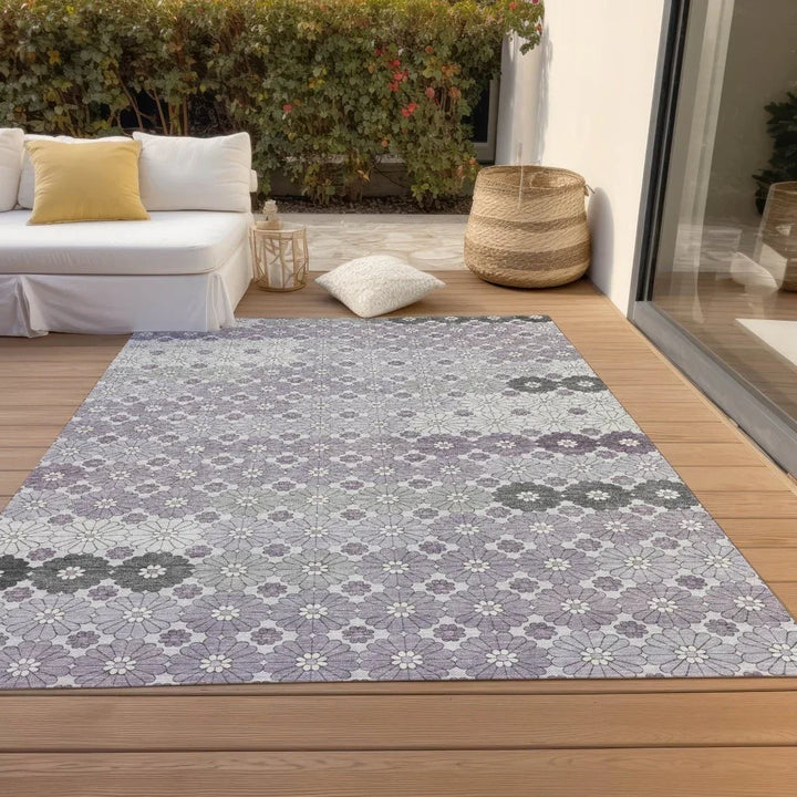 Braeyn Purple Washable Indoor - Outdoor Rug - LOOMLAN - LOOMLAN Rugs - Outdoor Rugs