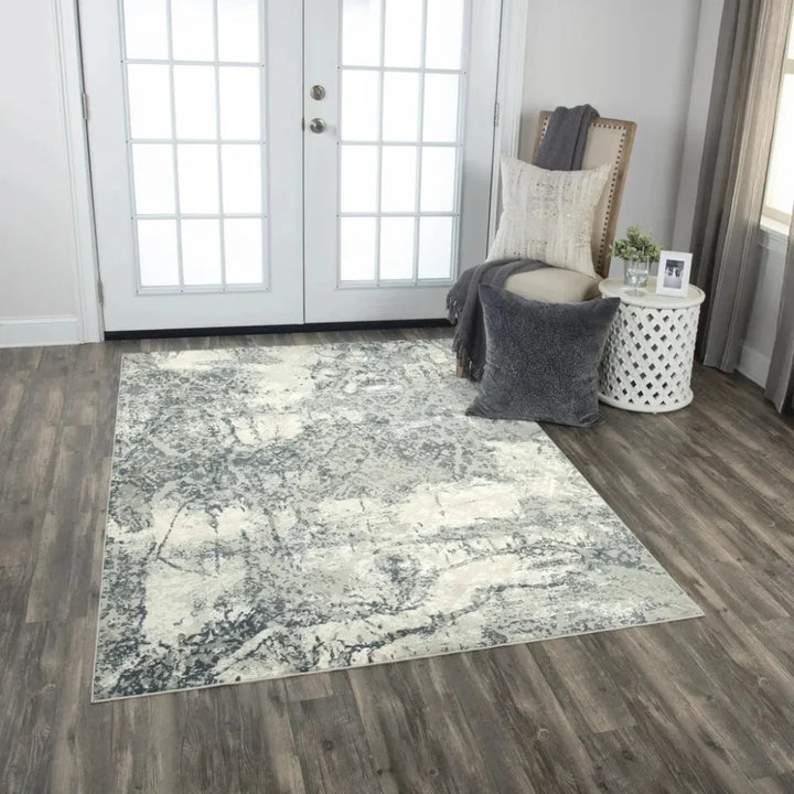 Brai Abstract Gray Kitchen Hallway Runner Rug - LOOMLAN - LOOMLAN - Area Rugs