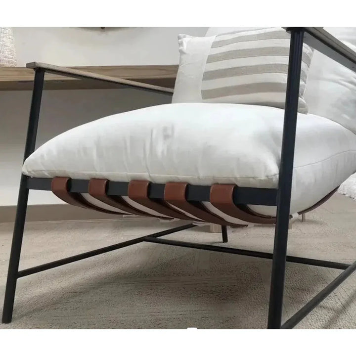 Brando Club Chair White LiveSmart Performance Feather - LOOMLAN - Essentials For Living - Accent Chairs