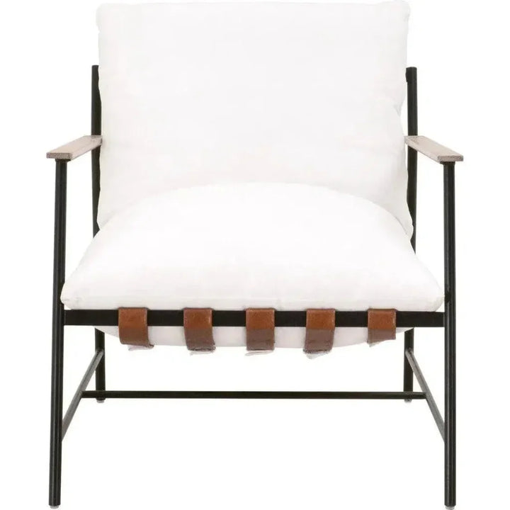 Brando Club Chair White LiveSmart Performance Feather - LOOMLAN - Essentials For Living - Accent Chairs