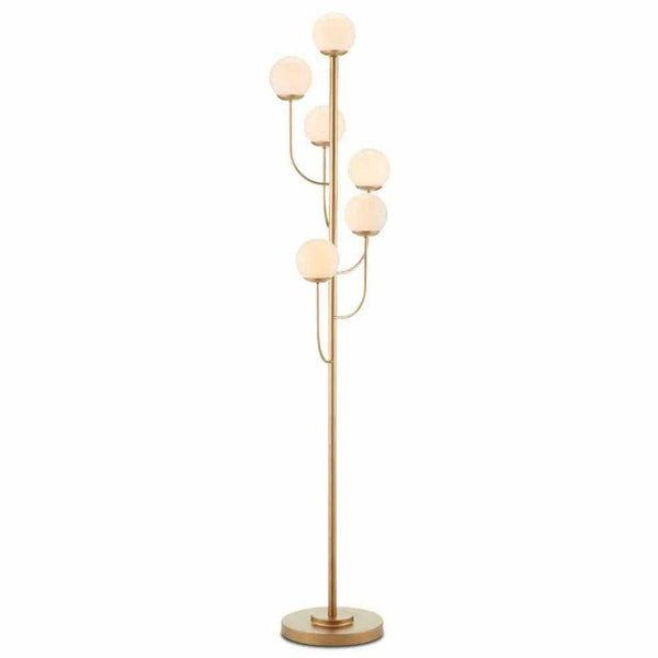 Brass Farnsworth Floor Lamp Floor Lamps LOOMLAN By Currey & Co