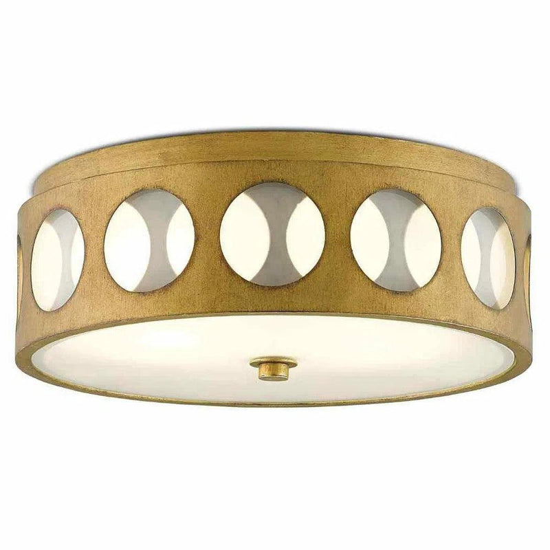 Brass Go-Go Flush Mount-Flush Mounts-Currey & Co-LOOMLAN