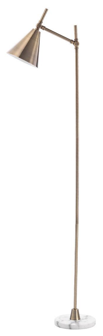 Brass Iron Marble Kennedy Floor Lamp Floor Lamps LOOMLAN By Jamie Young