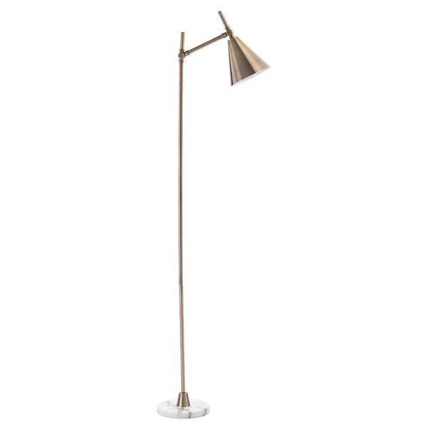 Brass Iron Marble Kennedy Floor Lamp Floor Lamps LOOMLAN By Jamie Young