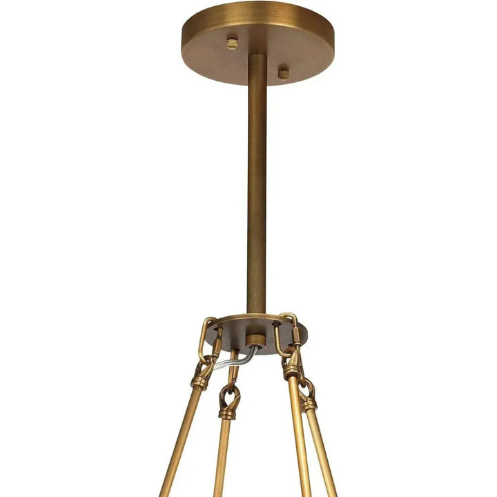 Brass Mid - Century Manchester 8 Light Chandelier - LOOMLAN - Jamie Young - Chandeliers