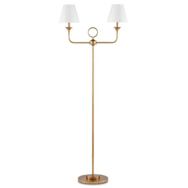 Brass Nottaway Floor Lamp Floor Lamps LOOMLAN By Currey & Co