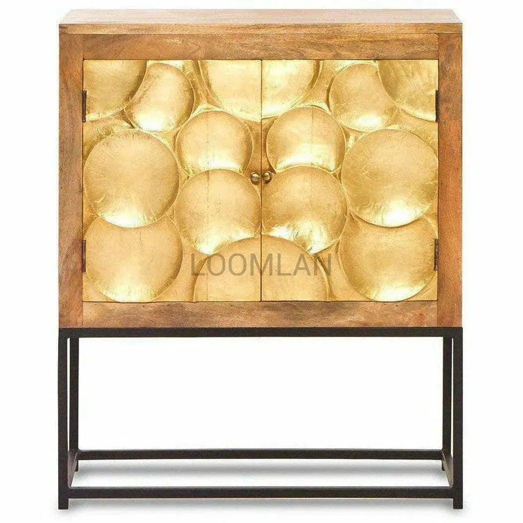 Brass Overlay Accent Cabinet Stand Paris