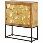 Brass Overlay Accent Cabinet Stand Paris