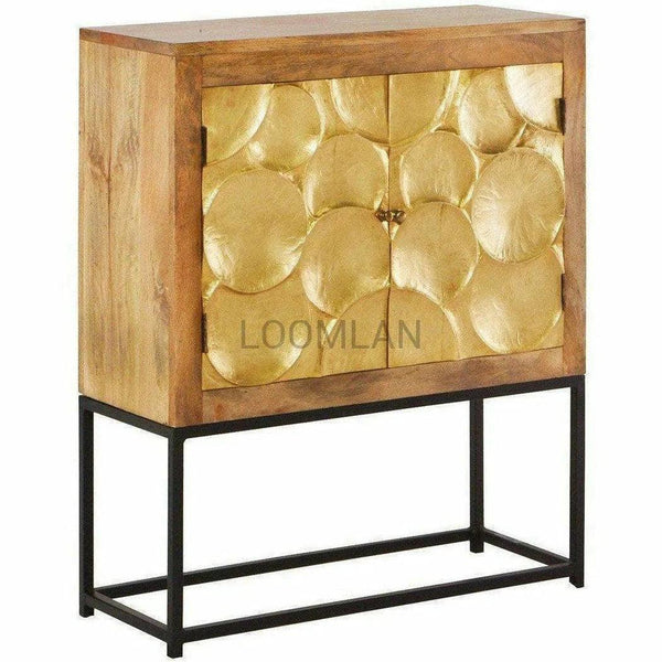 Brass Overlay Accent Cabinet Stand Paris