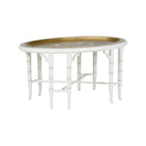 Brass Removable Top Oval Tray Table-Coffee Tables-Chelsea House-LOOMLAN