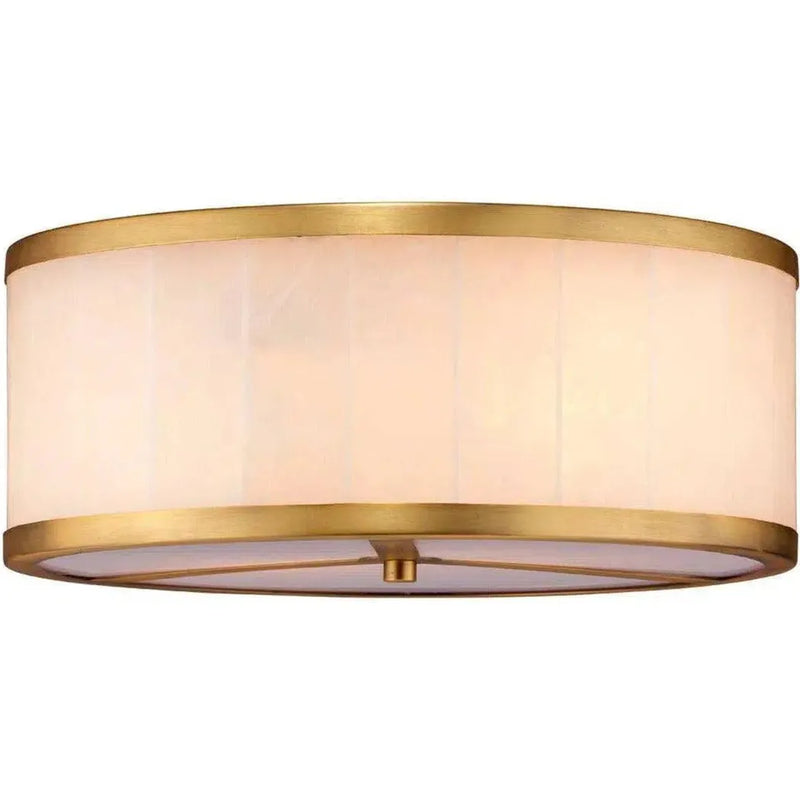 Brass & White Alabaster Large Upsala Flush Mount-Flush Mounts-Jamie Young-LOOMLAN