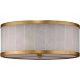 Brass & White Alabaster Large Upsala Flush Mount-Flush Mounts-Jamie Young-LOOMLAN