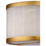 Brass & White Alabaster Small Upsala Flush Mount-Flush Mounts-Jamie Young-LOOMLAN