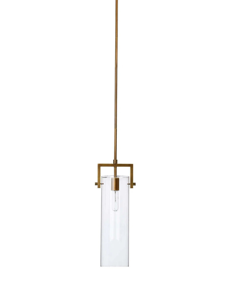 Brass and Glass Over Island Lighting Cambrai Pendant Small Pendants LOOMLAN By Jamie Young
