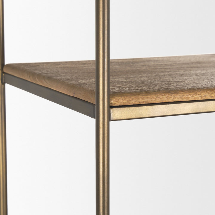 Braxton Light Brown Wood Shelving Unit-Etageres-Mercana-LOOMLAN