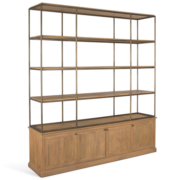 Braxton Light Brown Wood Shelving Unit-Etageres-Mercana-Large-LOOMLAN