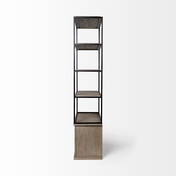 Braxton Three Shelf Wooden Shelving Unit-Etageres-Mercana-LOOMLAN