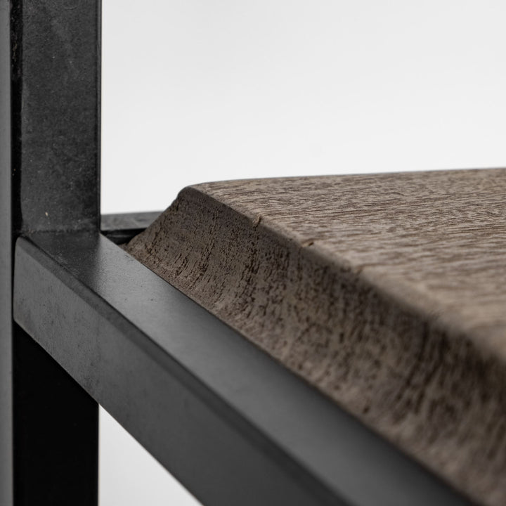 Braxton Three Shelf Wooden Shelving Unit-Etageres-Mercana-LOOMLAN