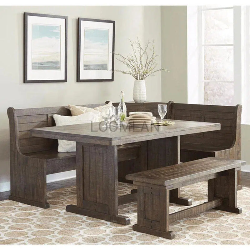 Breakfast Nook Dining Set with Storage