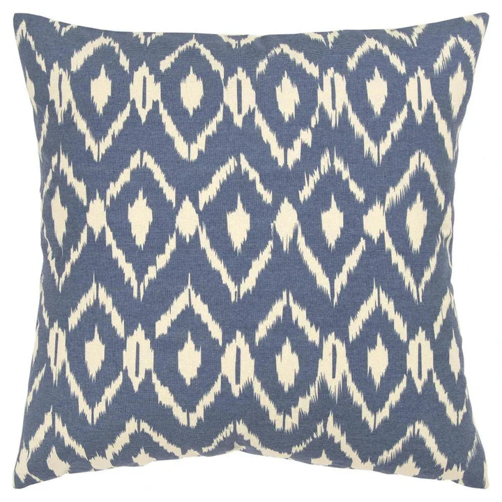 Brian Ikat Daimond Blue Throw Pillow Down Insert - LOOMLAN - LOOMLAN - Throw Pillows