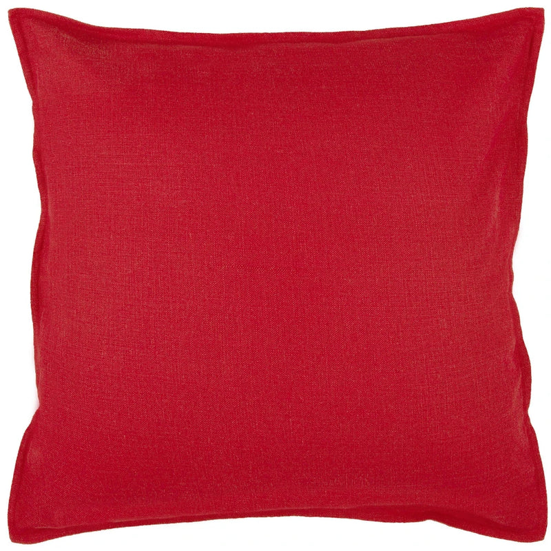 Brie Cotton Throw Pillows For Couch-Throw Pillows-LOOMLAN-Red-LOOMLAN