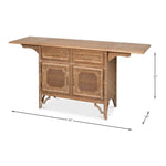 Brighton Cabinet Wood Traditional Brown 35" Wide