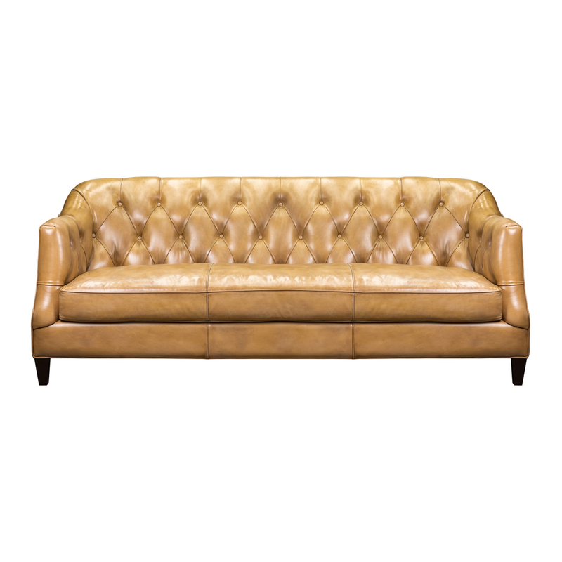 Brighton Elegant Design Leather Sofa-Sofas & Loveseats-Olivia + Quinn-LOOMLAN