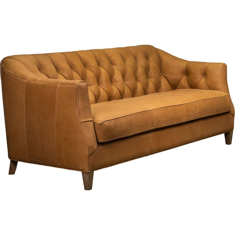 Brighton Elegant Design Leather Sofa-Sofas & Loveseats-Olivia + Quinn-Dilworth Camel-LOOMLAN