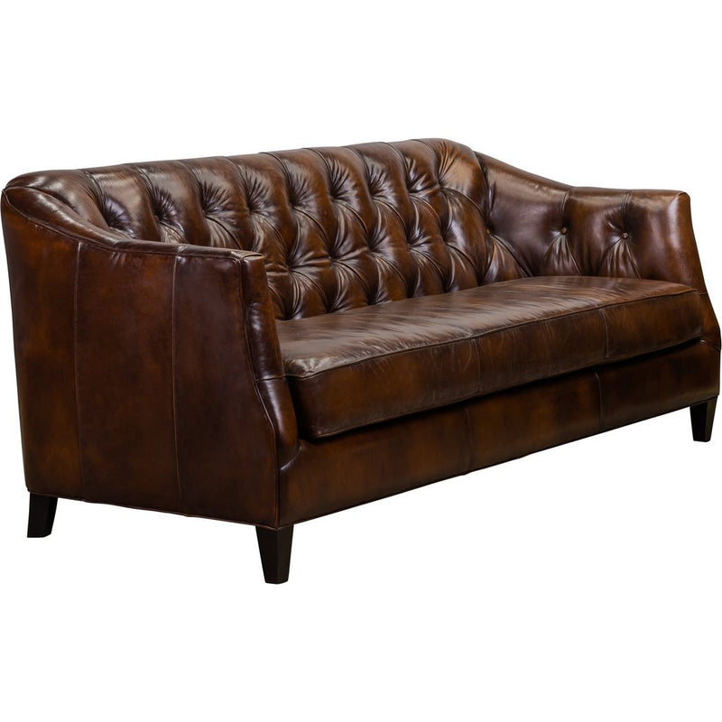 Brighton Elegant Design Leather Sofa-Sofas & Loveseats-Olivia + Quinn-Richmond Lager-LOOMLAN