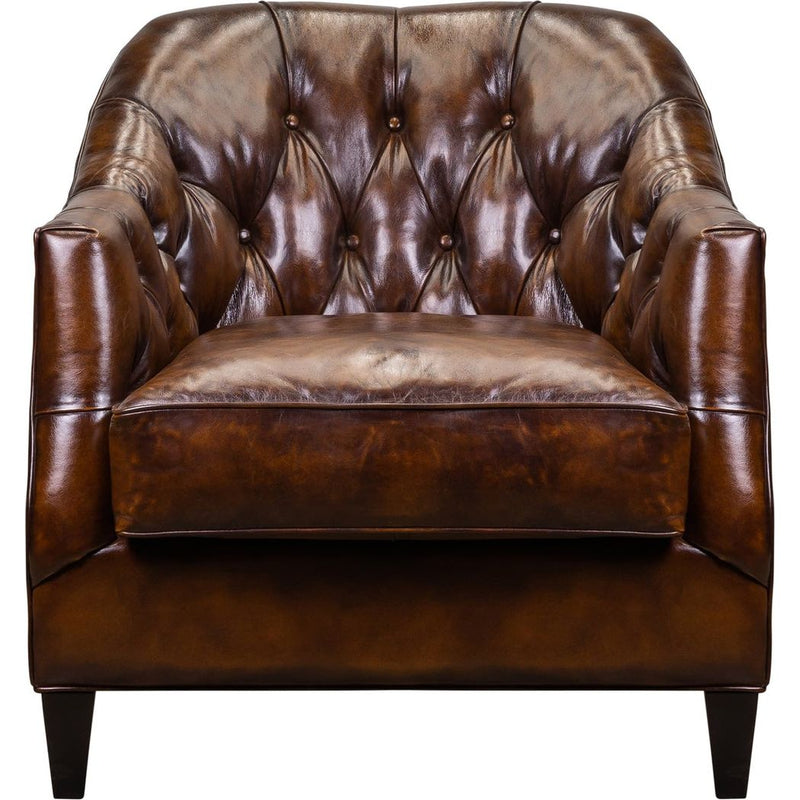 Brighton Leather Classic Elegance Chair-Club Chairs-Olivia + Quinn-LOOMLAN