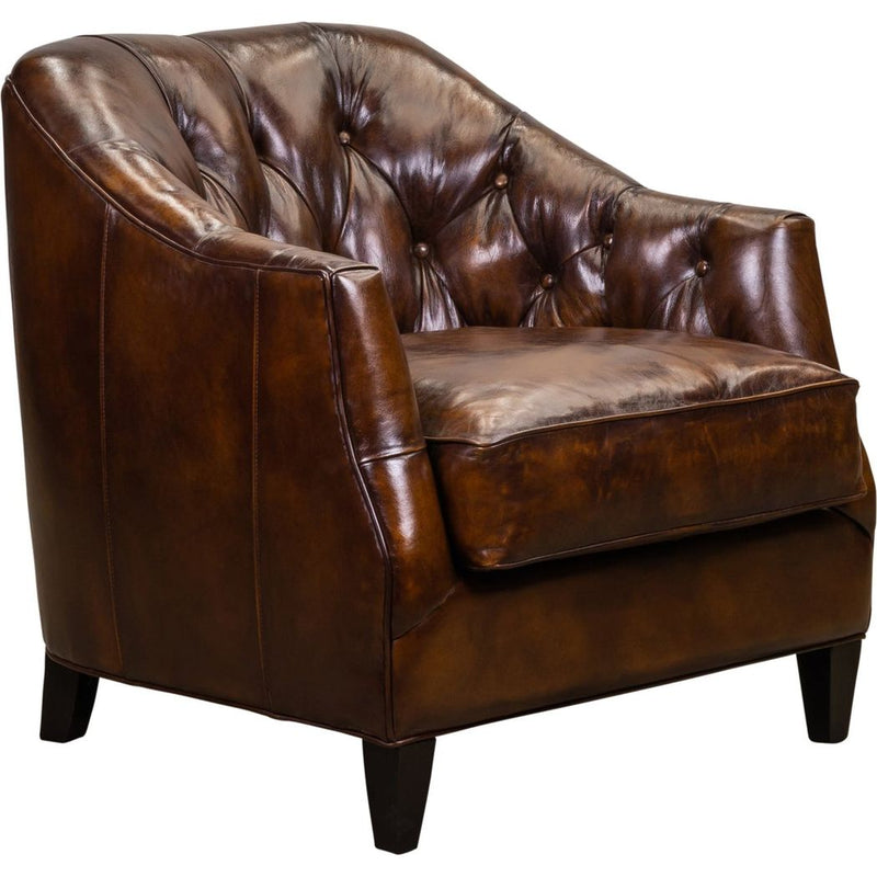 Brighton Leather Classic Elegance Chair-Club Chairs-Olivia + Quinn-Richmond Lager-LOOMLAN